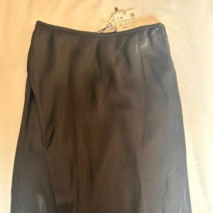 Zara SATIN EFFECT MIDI SKIRT  BLACK - REF 4661/206
